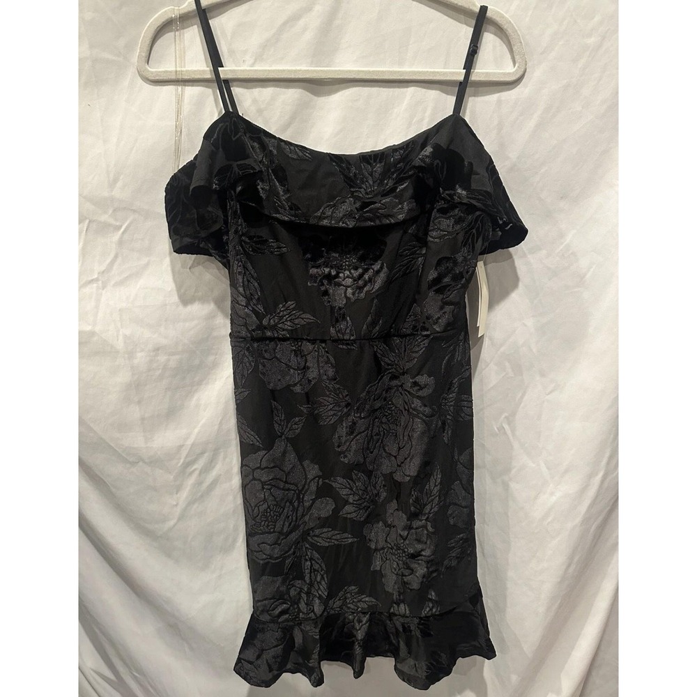 Women's Off Shoulder Dress XL Cocktail Party Ruffle Short Sleeve Bodycon Mini
